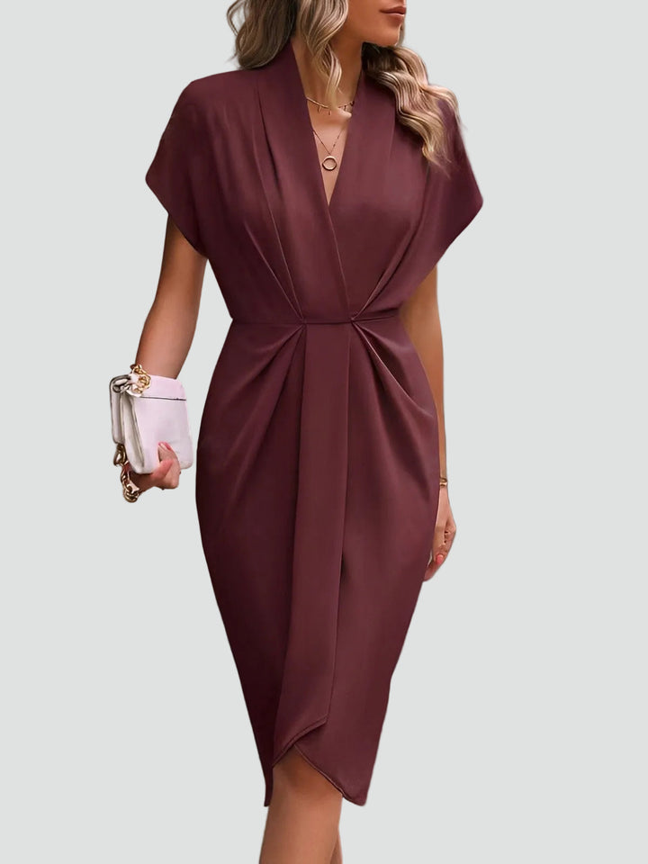 Women's Elegant Summer Wrap Midi Dress (6)