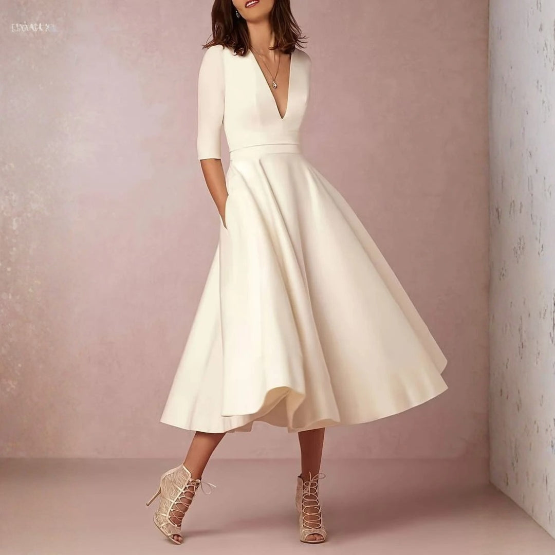 Women's Elegant Wedding Guest Dress for Parties (4)