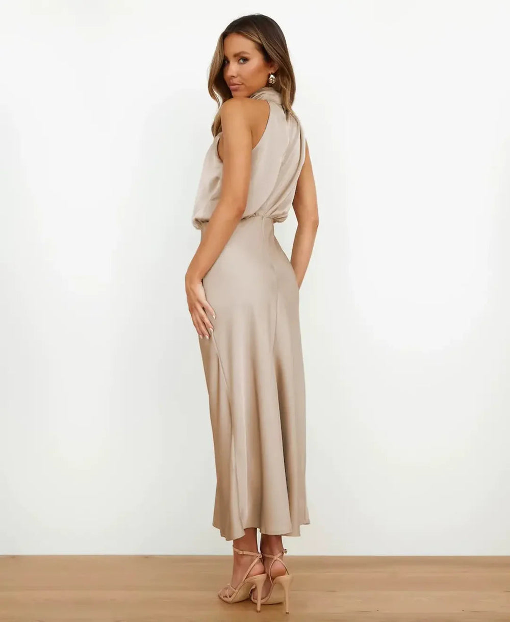 Women's Elegant Wedding Guest Midi Dress (2)