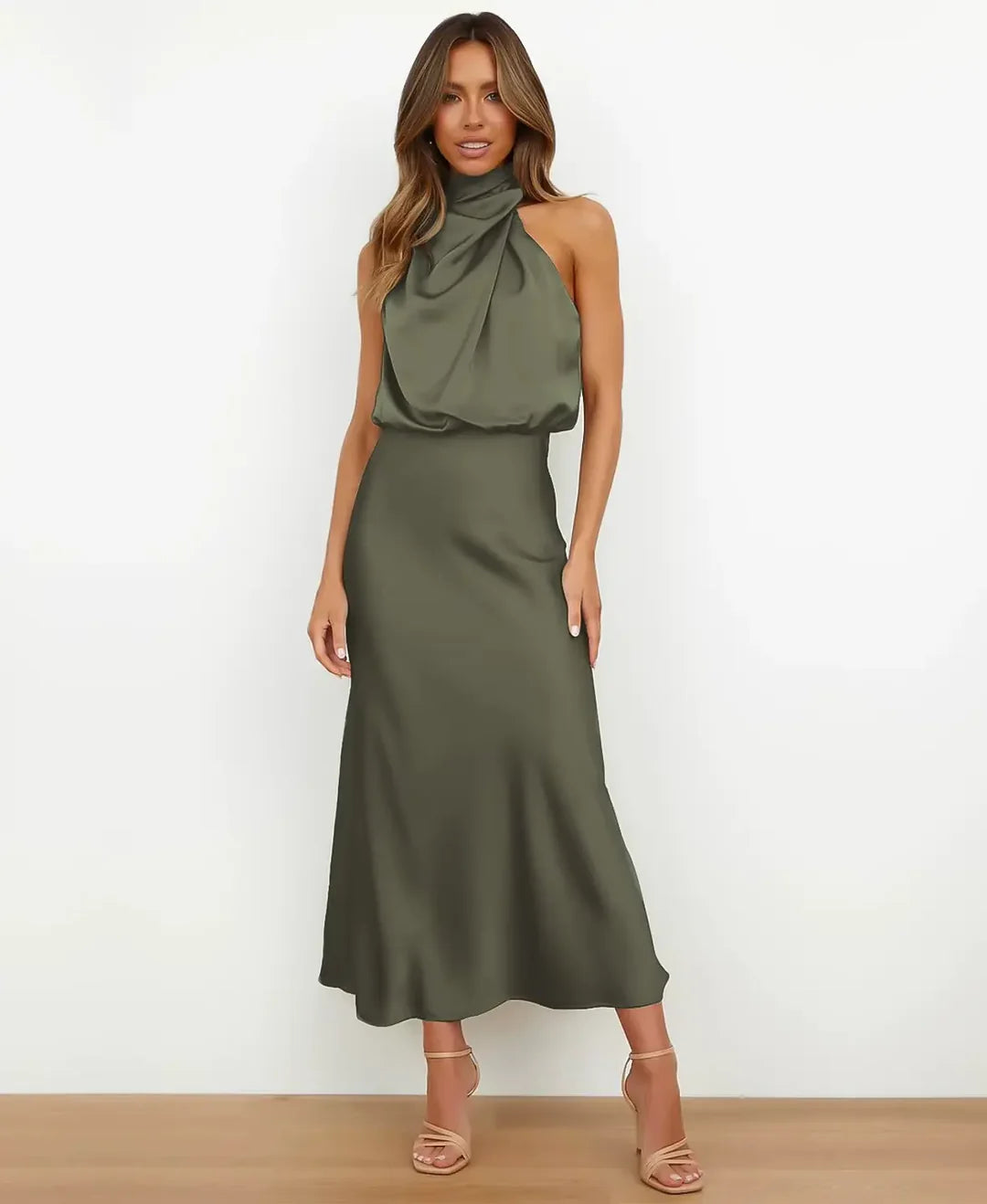 Women's Elegant Wedding Guest Midi Dress (8)