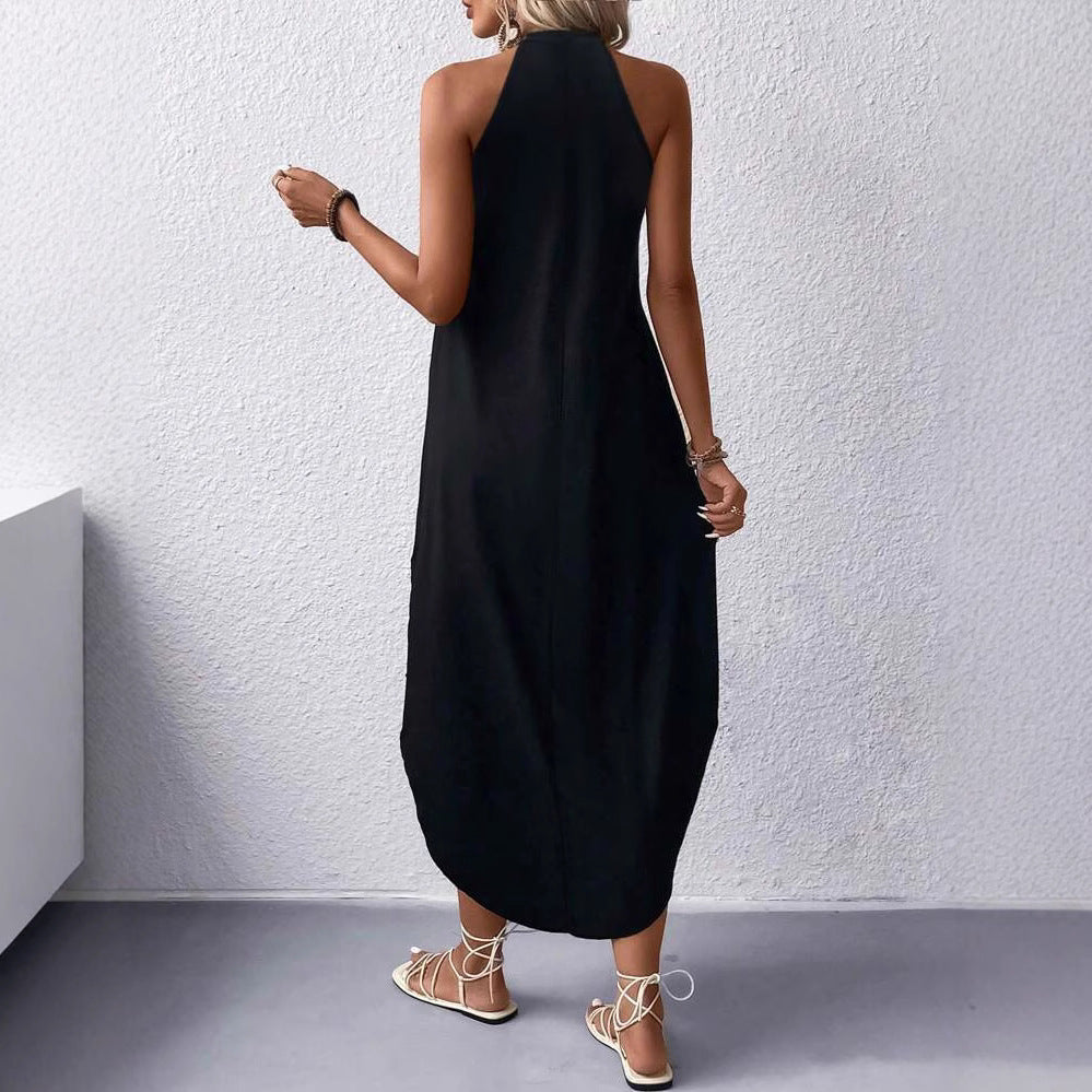 Women's Flowy Maxi Halter Dress (2)