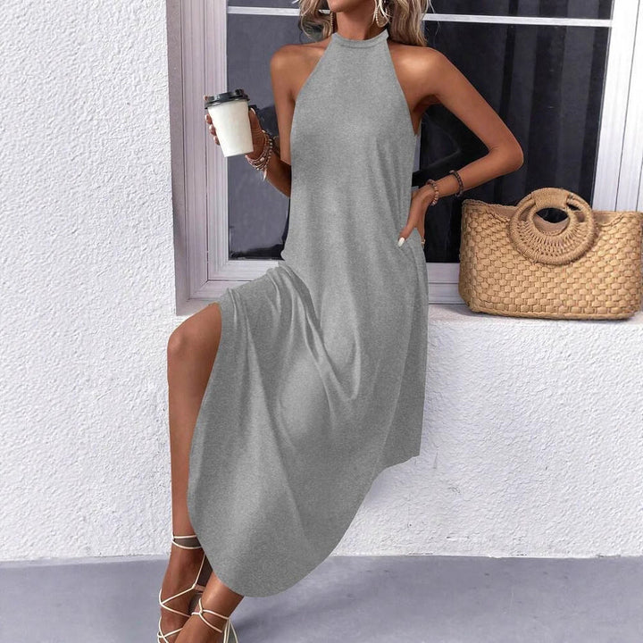 Women's Flowy Maxi Halter Dress (4)