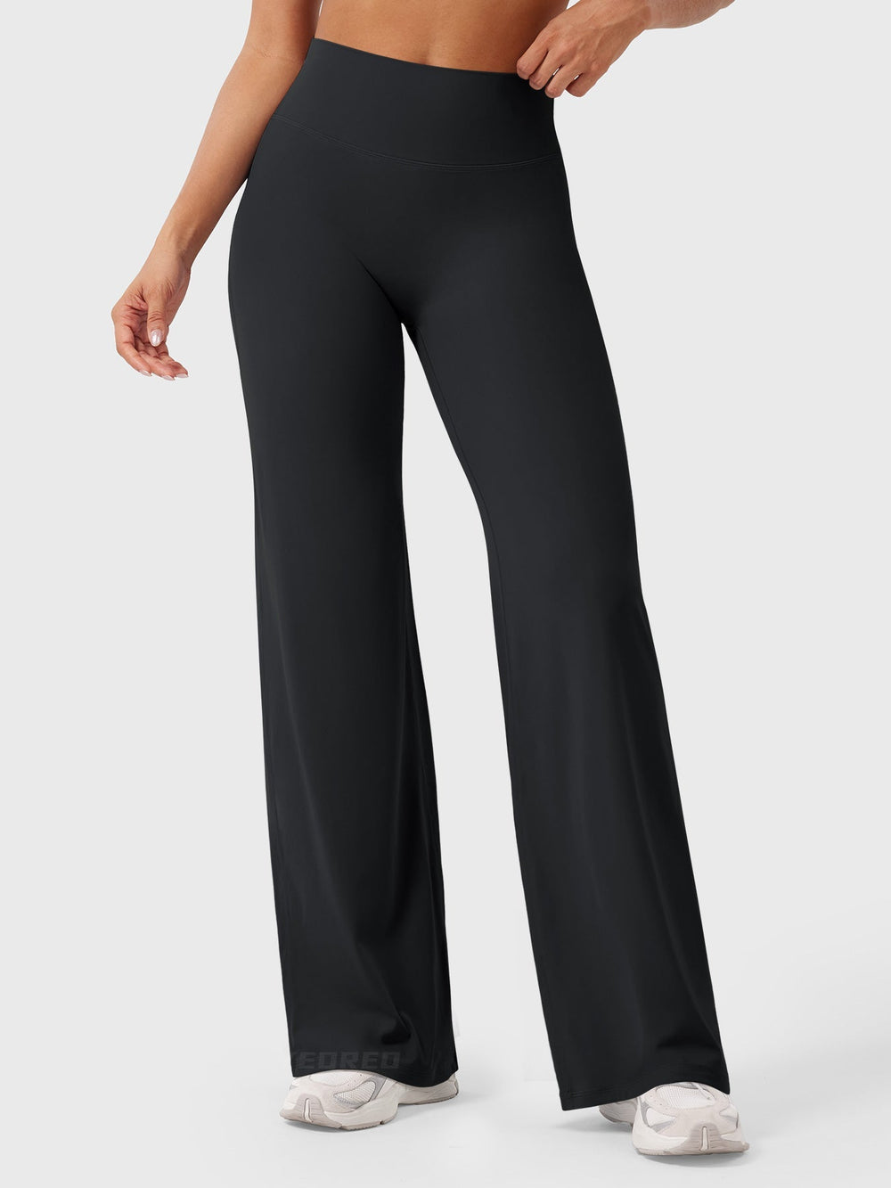 Women's High-Waist Wide Leg Trousers in Slate Blue