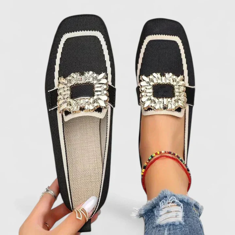 Women's Jeweled Loafer for Everyday Elegance in Black