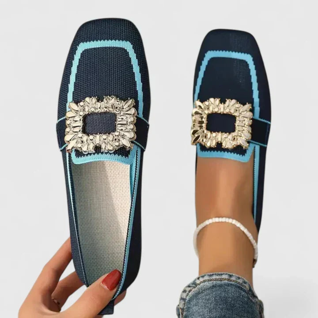 Women's Jeweled Loafer for Everyday Elegance in Blue