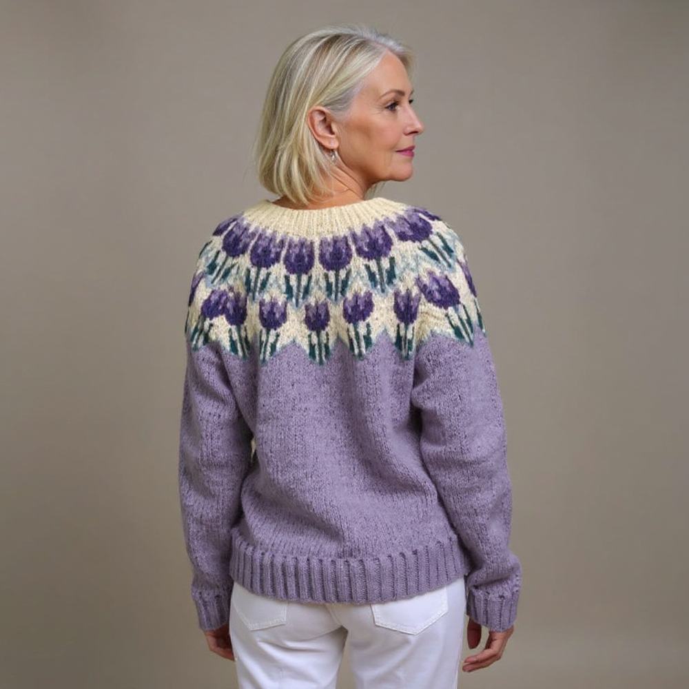Women's Knitted Jumper Nordic Vintage for Autumn (2)