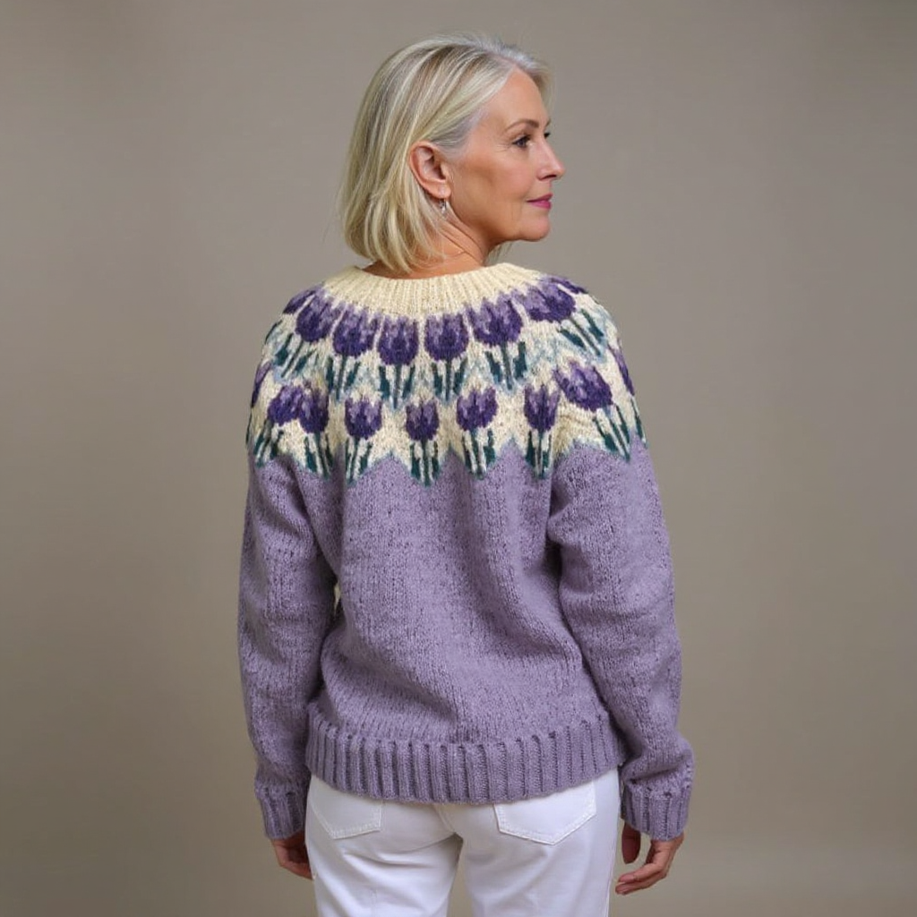 Women's Knitted Jumper Nordic Vintage for Autumn (2)