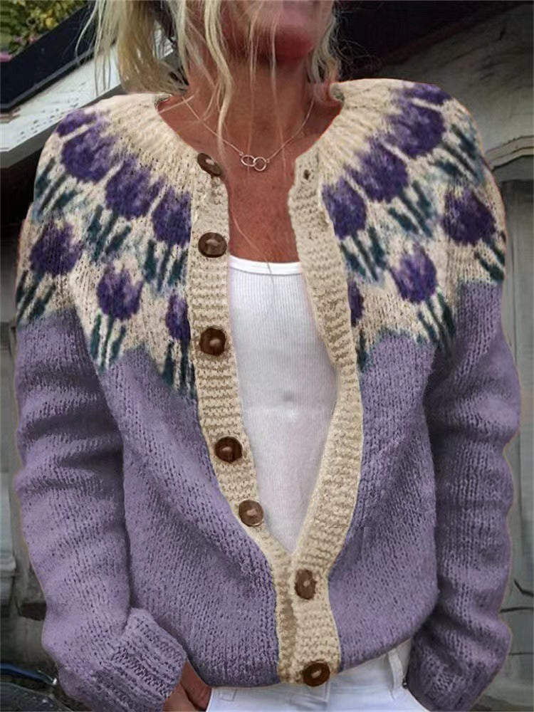 Women's Knitted Jumper Nordic Vintage for Autumn (3)