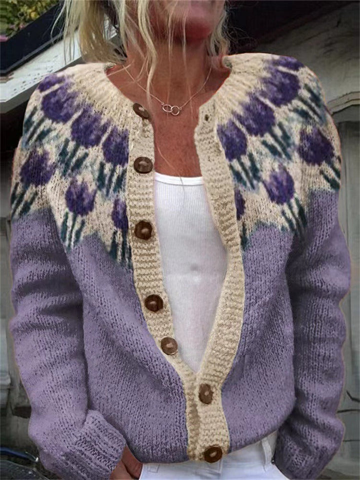 Women's Knitted Jumper Nordic Vintage for Autumn (3)