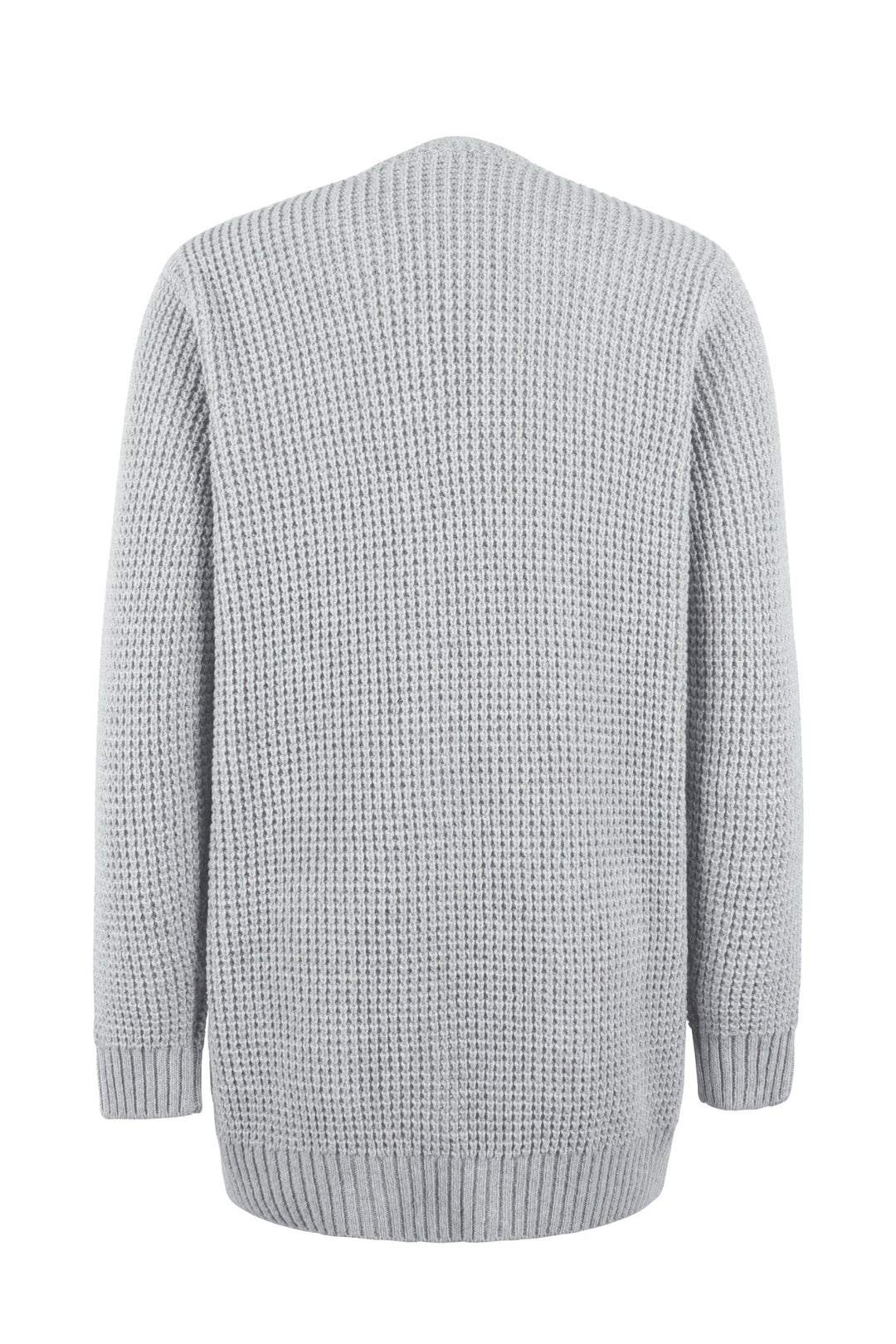 Women's Long Knitted Jumper for Layering in Grey