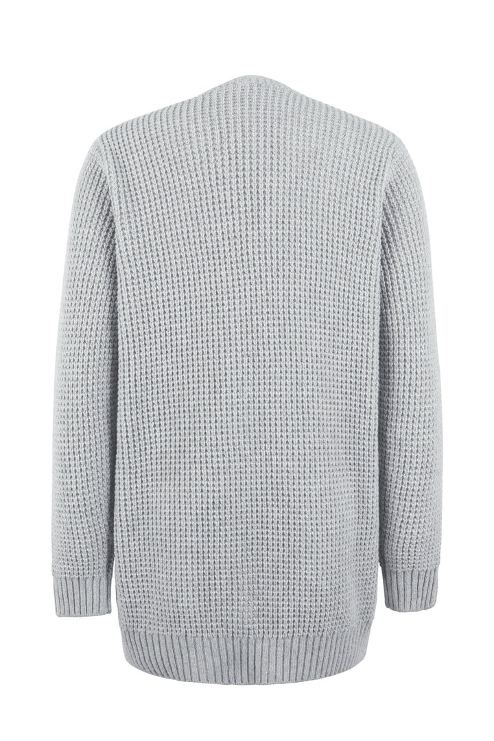 Women's Long Knitted Jumper for Layering in Grey