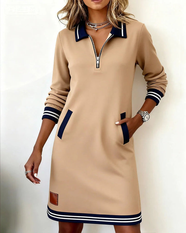 Women's Long-Sleeved Wedding Guest Dress for Fall (5)