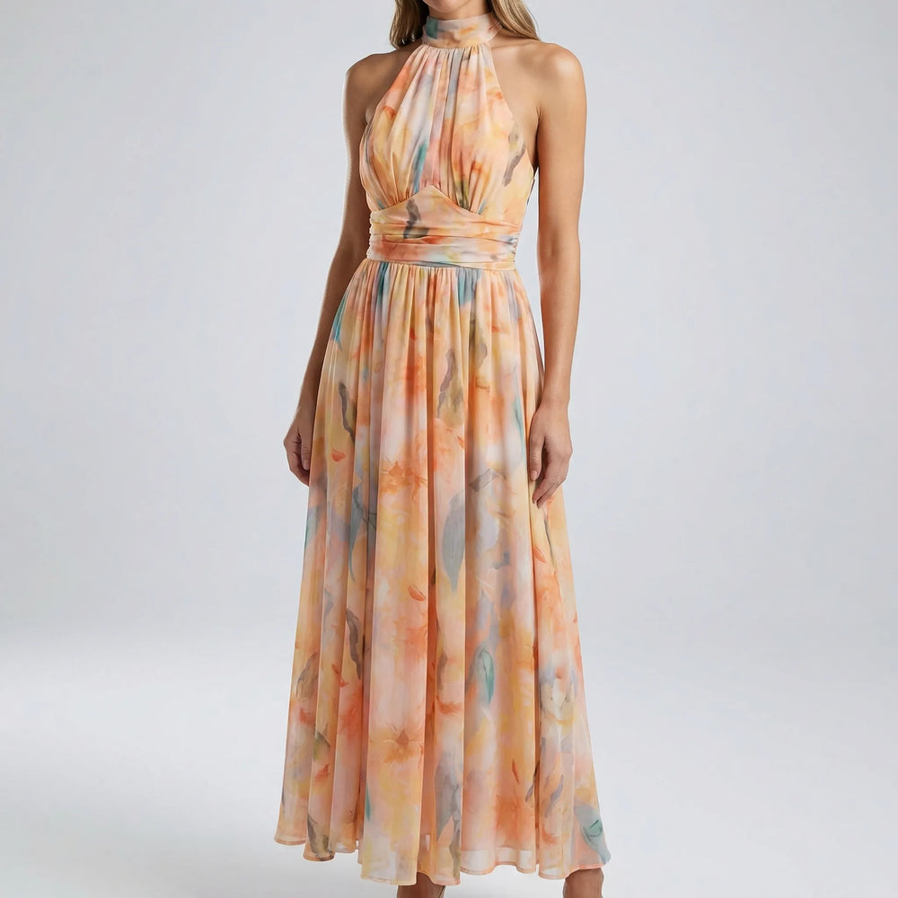 Women's Midi Floral Wedding Guest Dress (2)