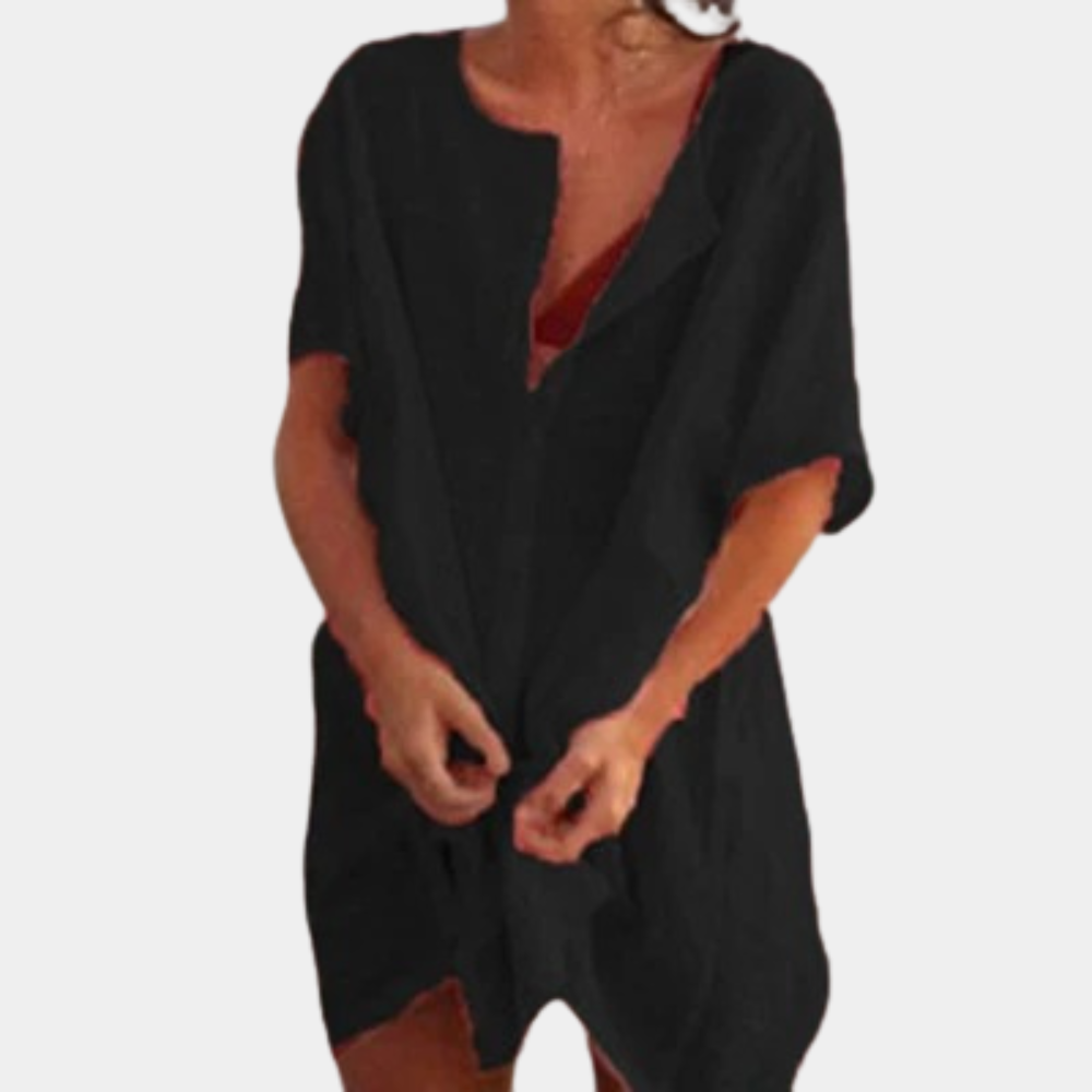 Women's Mini Dress for Wedding Guests in Black