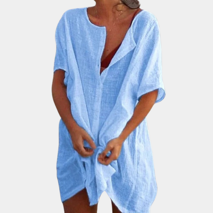 Women's Mini Dress for Wedding Guests in Blue