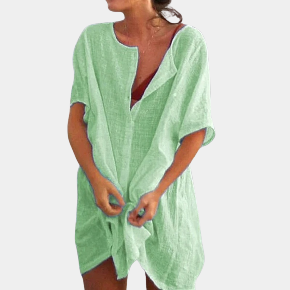 Women's Mini Dress for Wedding Guests in Green 1