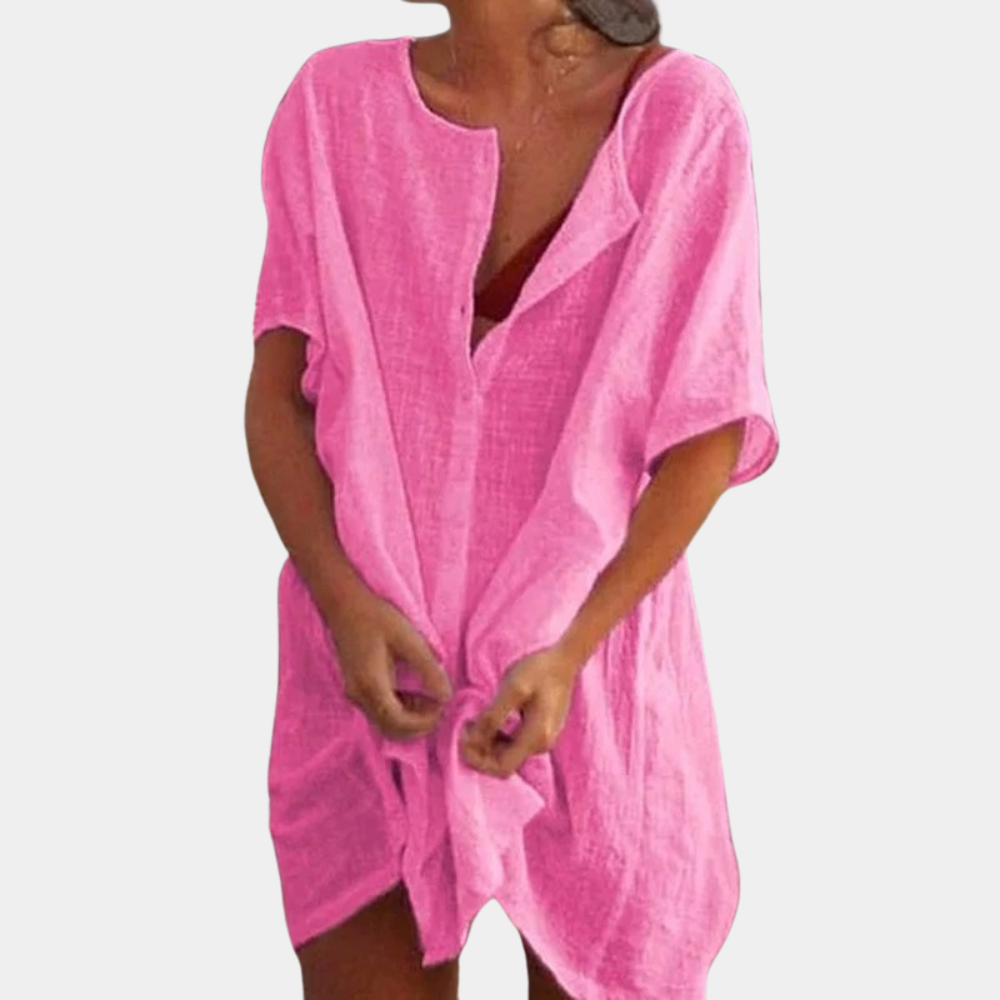 Women's Mini Dress for Wedding Guests in Pink 1