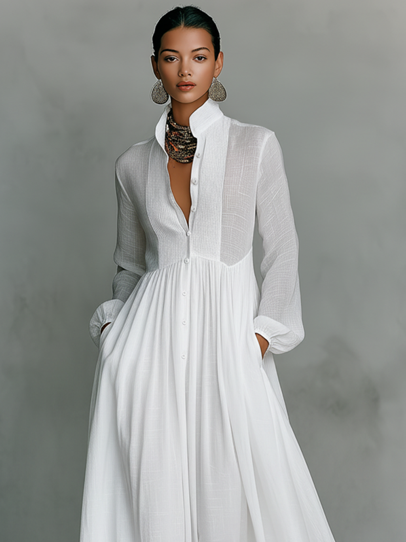 Women's Minimalist Maxi Wedding Guest Dress (2)