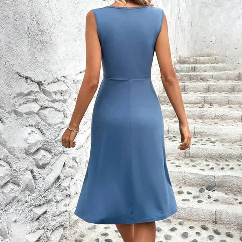 Women's Polyester Midi Wedding Guest Dress (4)