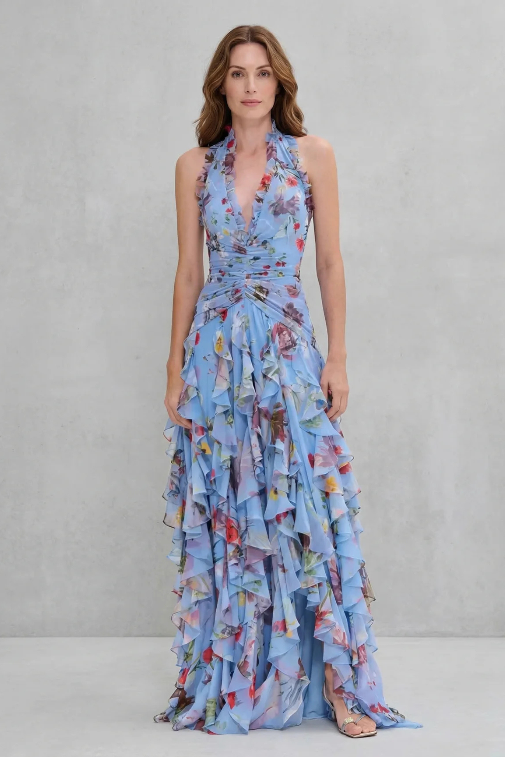 Women's Romantic Floral Maxi Wedding Guest Dress (6)
