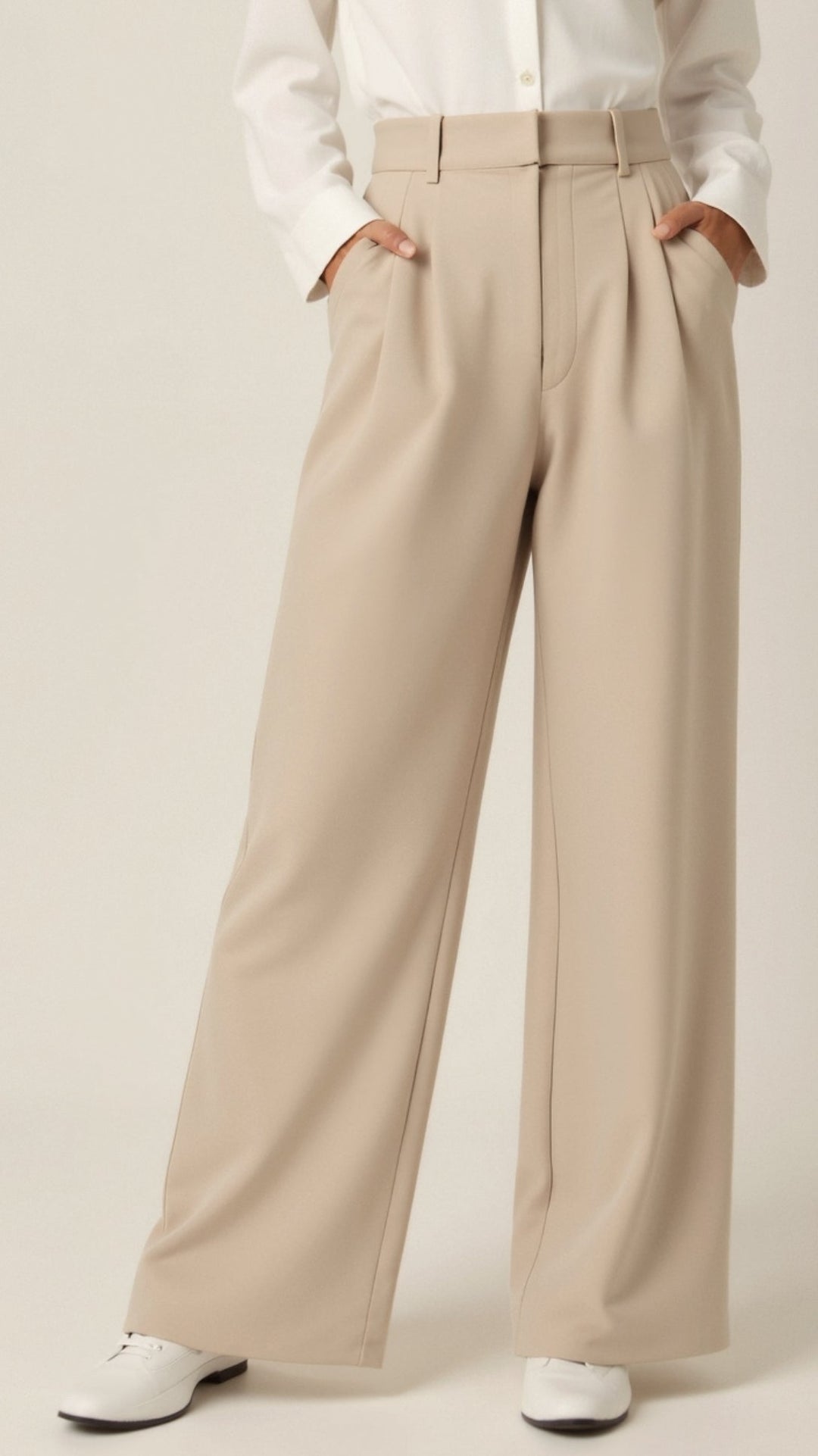 Women's Smart Wide Leg Trousers for Work in Black