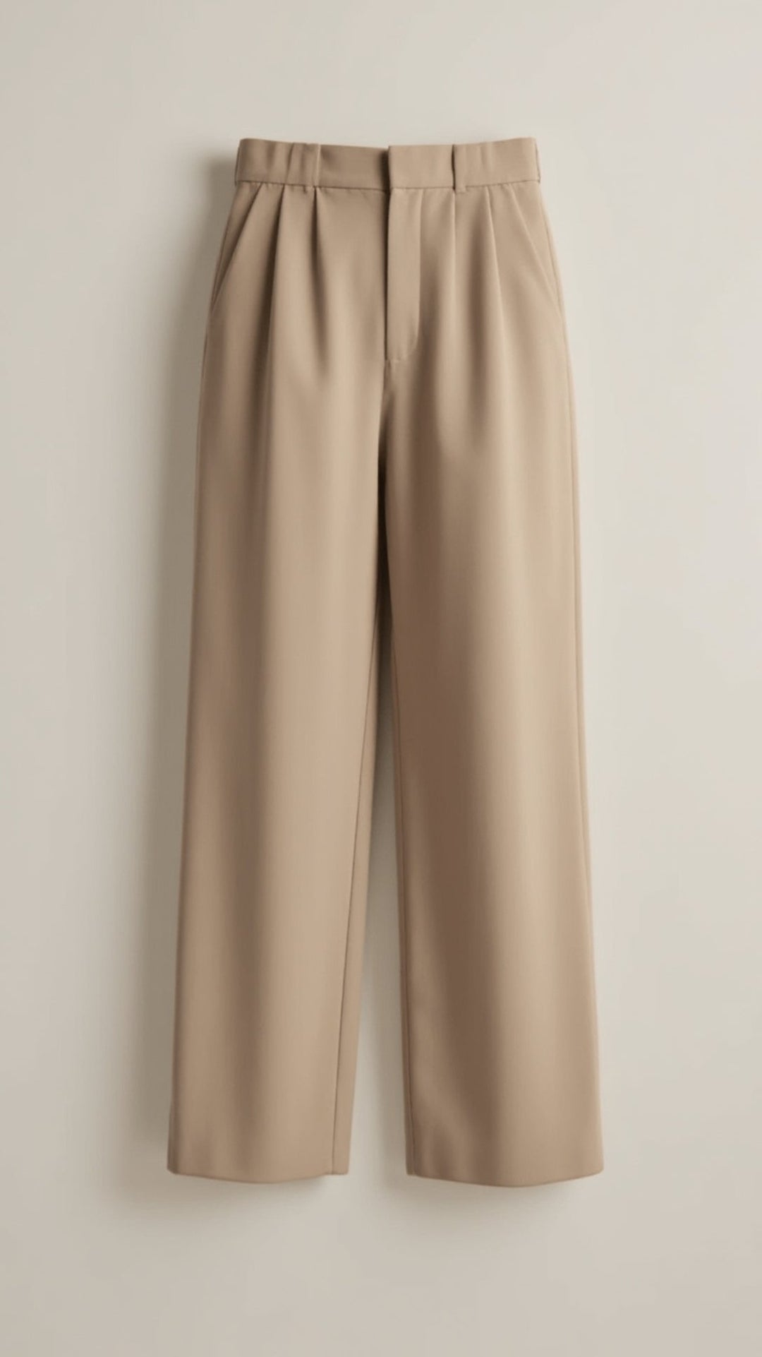Women's Smart Wide Leg Trousers for Work in Khaki