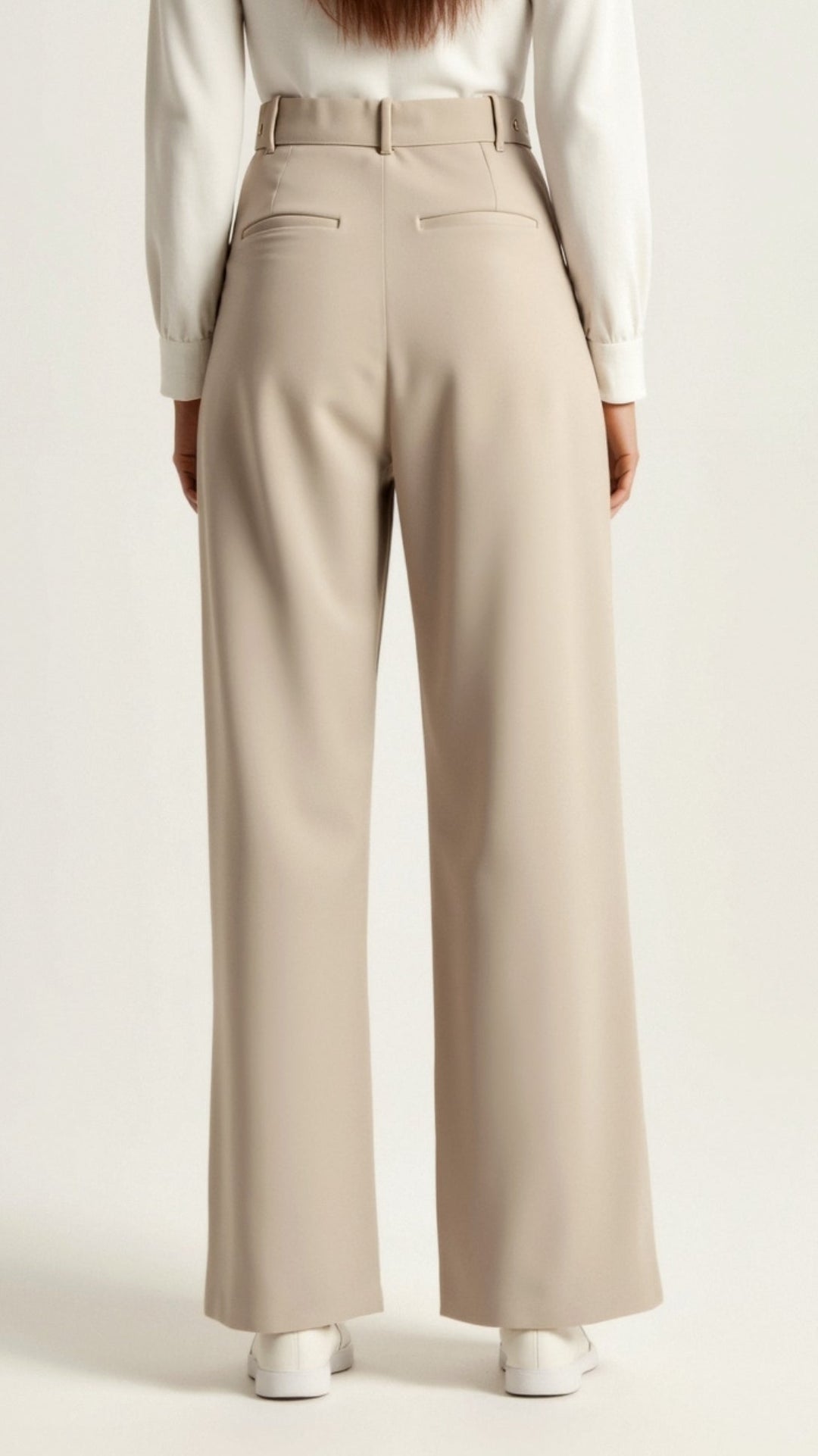 Women's Smart Wide Leg Trousers for Work in Light Blue
