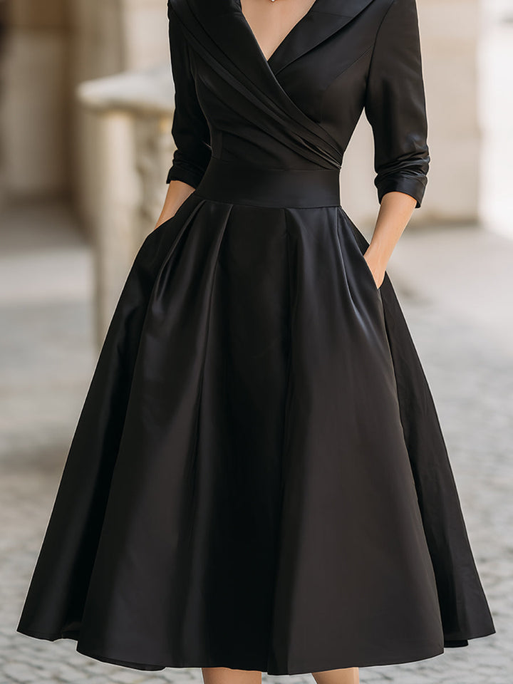 Women's Sophisticated Autumn Wedding Guest Dress (3)