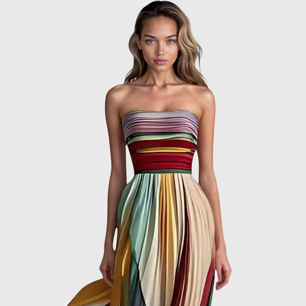 Women's Summer Maxi Dress with Flowing Silhouette (2)