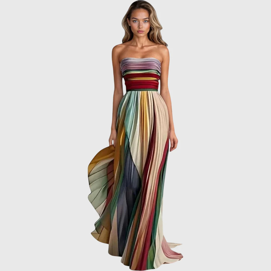Women's Summer Maxi Dress with Flowing Silhouette in Prämie