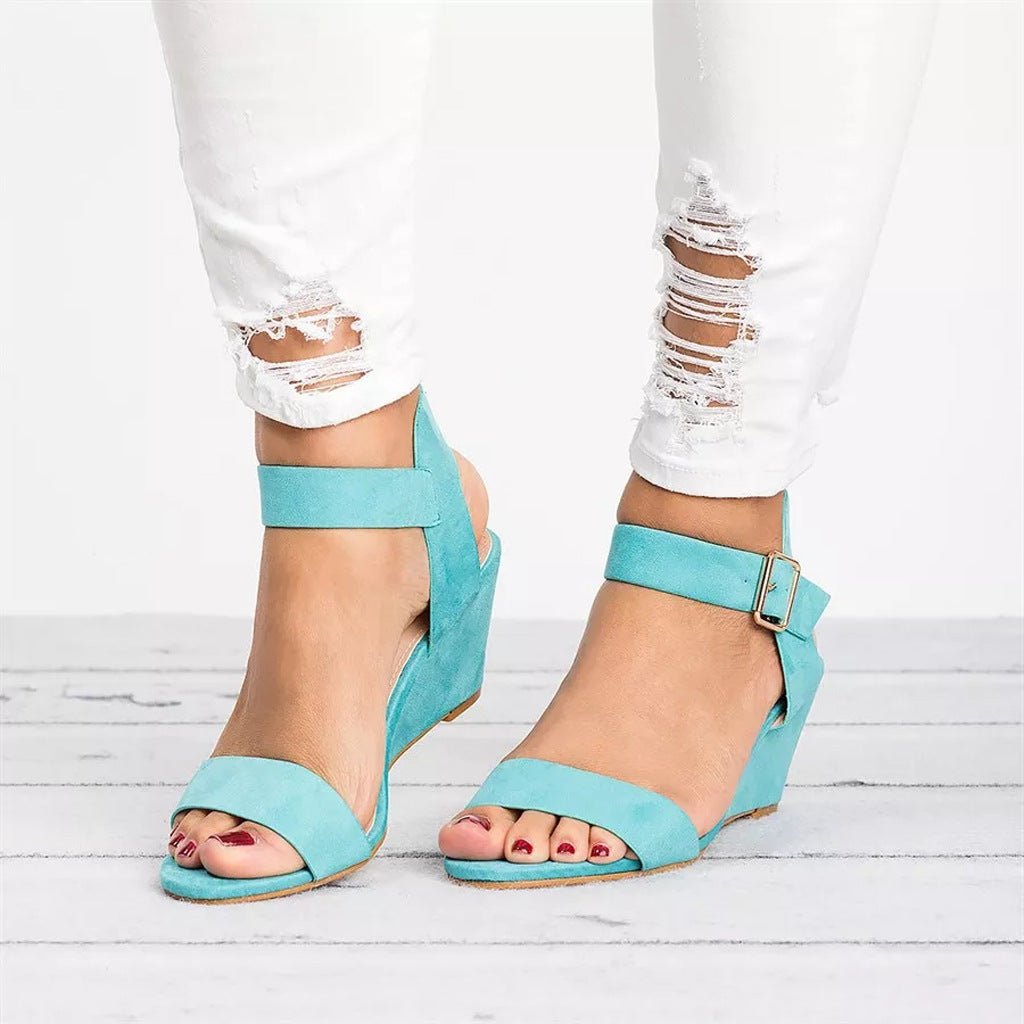 Women's Summer Wedge Sandal with in Blue