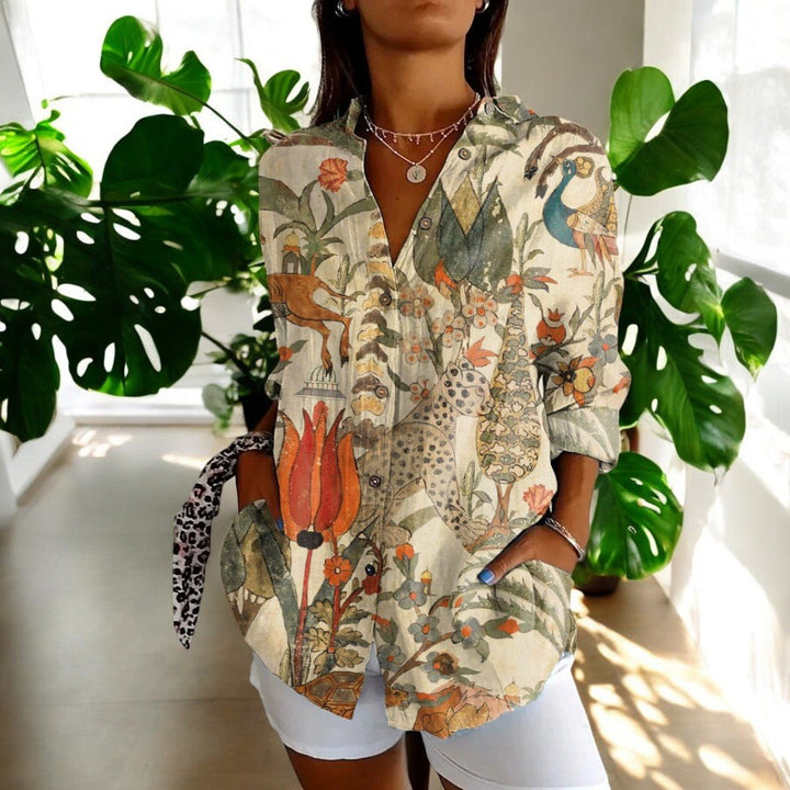 Women's Vintage Long Sleeve Top for Going Out in Boheme