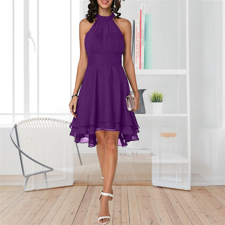 Women's Wedding Guest Dress for Everyday Elegance in Purple
