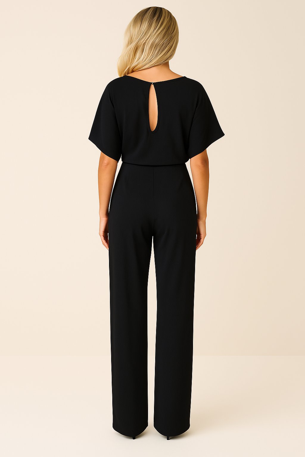 Women's Wide-Leg Jumpsuit with Adjustable Tie Waist (9)