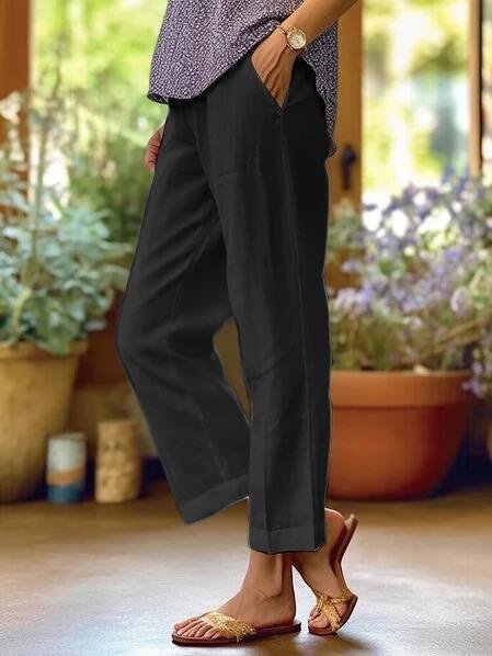 Women's Wide Leg Trousers for Everyday in Black